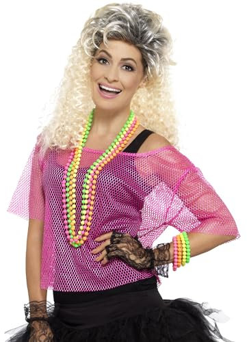 Smiffys Netzoberteil, Neonpink Halloween