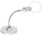 PURElite Lámpara de escritorio LED con lupa, plateada, alimentada por red
