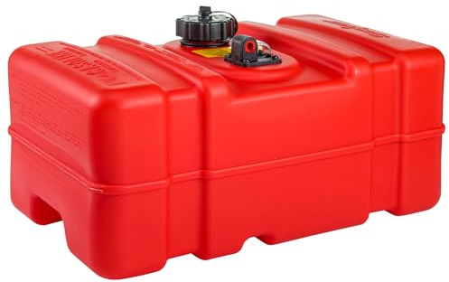 Scepter 9 Gallon Portable Marine Gas Can, Boat Fuel Tank, 2-Way Vented Cap, Built-In Fuel Gauge and Pick-Up, Handles, EPA & CARB Compliant, Rectangular, 22.9L x 14.3W x 11.5H (08667)
