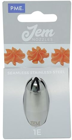 PME JEM Drop Flower Piping Nozzle no. 1E, Silver
