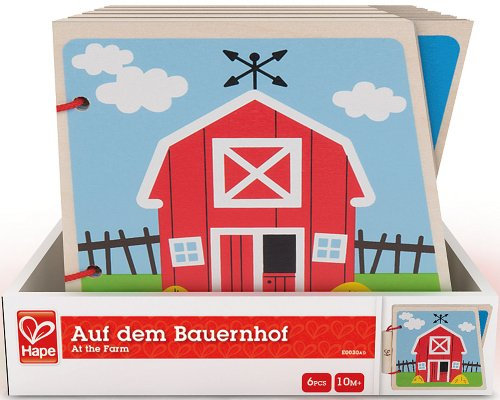 Hape Holzbuch: Bauernhof Holz Bunt [Spielzeug]
