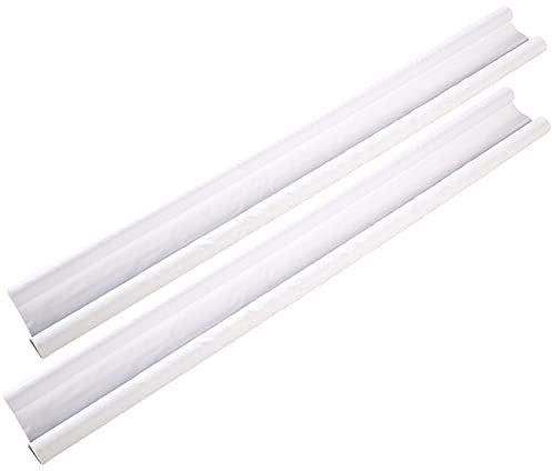 infactory Zugluftstopper Tür: 2er-Set Zugluft-Stopper für Türen bis 60 mm Dicke, weiß (Türzugstopper, Türbodendichtung, zugluftstoper)