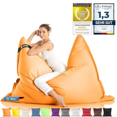 LAZY BAG Riesen-Sitzsack Classic XXL 140x180 cm | Sitzkissen 2-in-1 für relaxtes Sitzen & Liegen | Bequeme Indoor & Outdoor Momente Dank 4 Mio. EPS-Perlen für perfekte Ergonomie | waschbarer Bezug