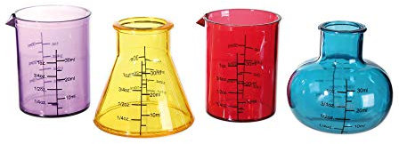 Shooter Gläser Chemistry 4er Set Schnapsgläser aus Kunststoff je ca. 50ml