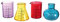 Shooter Gläser Chemistry 4er Set Schnapsgläser aus Kunststoff je ca. 50ml