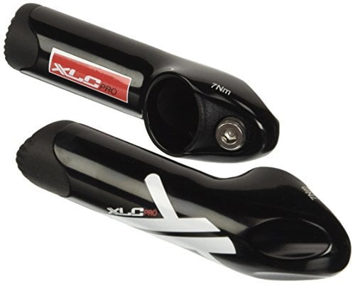 XLC Unisex – Erwachsene Zubehör Pro Bar-Ends gerade BE-A13, Schwarz, Weiß, One Size