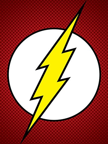 DC Comics The Flash Symbol Canvas Print, Multi-Colour, 60 x 80 cm