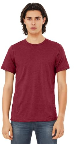 BELLA+CANVAS Perfect Tri-Blend Fashionable T-Shirt, Large, Cardinal Triblend