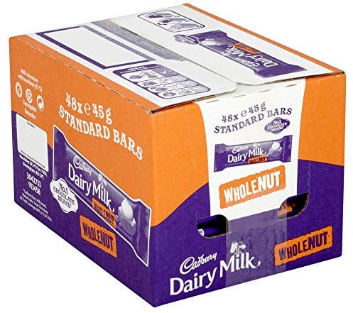 Cadbury Dairy Milk Wholenut - 48 x 45g 2400g