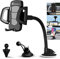 Car Phone Holder, 3-In-1 Car Phone Mount Universal Air Vent Dashboard Windshield Phone Holder Cradle One Button Release and 360°for iPhone 15/14/13/12/11/XS/XR/X/8, Sony, LG,Huawei,Samsung and More