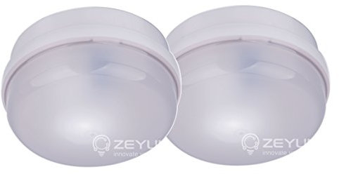 ZEYUN 2 x HF Sensore di occupazione, rilevatore di movimento a microonde per interni ed esterni, campo di rilevamento 360 °, 20 m, IP65, confezione da 2