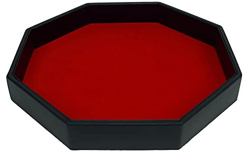 RNK Gaming 11,5 Zoll Würfeltablett PU Leder und Red Velvet