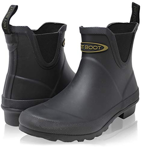 Dirt Boots Neoprene Waterproof Equestrian Slip On Stable Muck Yard Chelsea Boots (Black, 13)