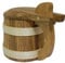 Wooden World - Jarra de cerveza de madera de roble, jarra con tapa, regalo muy sólido para el día del padre para hombres, 500 ML, 1 pinta - M06