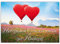A4 XXL Hochzeitskarte HERZ-BALLONS mit Umschlag - edle Glückwunschkarte zum Aufklappen mit romantischem Motiv zur Hochzeit - Maxikarte von BREITENWERK