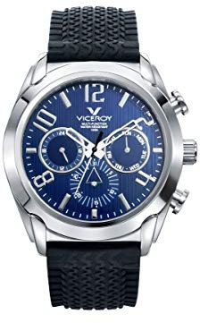 Viceroy Magnum_CH_Style 40347-35 Herren-Multifunktionsuhr aus Edelstahl blau