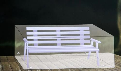 BURI Abdeckhaube für Gartenbänke anthrazit für 2-Sitzer Bank 130x60x80cm Möbelabdeckung Schutzhülle Schutzplane Gartenbank Bank abdecken Hülle Folie Plane Witterungsschutz Abdeckhaube