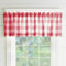 Elrene Buffalo Cantonnière de Cuisine à Carreaux 100% Coton Rouge/Blanc 152,4 x 38,1 cm