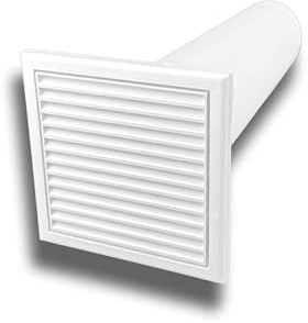 K-TECH-PRO Einbau Set für Kleinraumventilatoren V1 Wanddurchführung für Ventilator System Ø 150, Farbe weiß