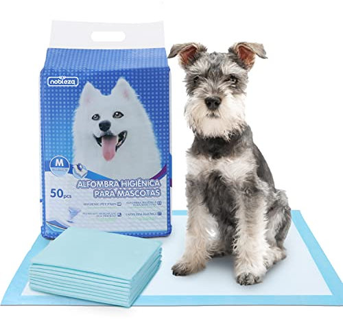 Nobleza -50 x Ultra saugfähige Hunde Trainingsunterlagen Welpenunterlage Welpen Toilettenmatte, 60 * 60cm, Packung mit 50 Stück