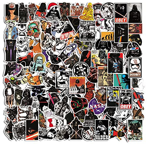 100 Stück Aufkleber, Star Wars-Aufkleber, Wasserdicht Vinyl Star War Aufkleber, Stickers Graffiti Decals für Laptop Skateboard Fahrrad Kinder