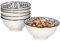 MamboCat 6-teiliges Schüssel-Set Jail I Müsli-Schalen-Set für 6 Personen I Tiefe Bowls beidseitig glänzend lasiert I Schale in Schwarz-Weiß I Hochwertiges Porzellan Geschirr-Set mit Ø 16 cm