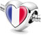 Bon4azuré Beads for Bracelets France Flag Silver Charms for Women Charm Bead Jewellery Gifts Ideas Gift for Girls
