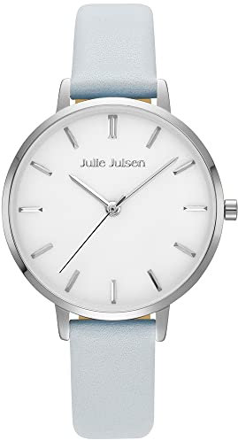 Julie Julsen JJW1430SL-4 Basic Uhr Damenuhr Leder Metall 3 bar Analog weiß