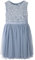 Maya Deluxe Mädchen^Mädchen Paillettenverziertes Hochzeit und Geburtstag Festlich mit Bandschleife Brautjungfernkleid Kleid, Blue, 5 Years