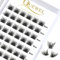 QUEWEL Individual Lashes 72 Pcs DIY Cluster Eyelashes C Curl 8mm Mega Matte Eyelashes Individual Volume False ELashes Soft & Light For Home Use(Flufy-C-8mm)