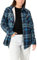Flanelljacke für Damen, mit Sherpa-Fleece gefüttert, Knopfleiste, kariert, Flanellhemd, Jacke (vollständig mit Sherpa gefüttert), Blaues Marineblau, M