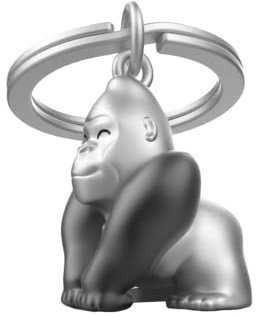 O meta[l]morphose METALMORPHOSE Schlüsselanhänger Gorilla MTM133-01< Schwarz, Silber, One Size, Schwarz und silberfarben, one size, Einzigartig