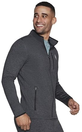 Skechers Ultra GO Equalizer Jacket Sweatjacke Herren MJA251 917 Char grau, Bekleidungsgröße:L