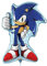Grabo palloncino sonic con personaggio intero. palloncino per feste per bambini a forma di sonic, in foil con cannuccia per gonfiarlo. palloncini colorati made in italy 49x64 cm