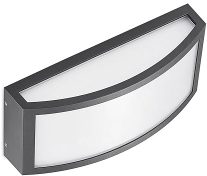Lindby LED Outdoor Wall Light Jakari (Modern) in Black Made of Aluminium (1 Light Source,) from wall lamp for Exterior/Interior Walls, House Terrace und Balcony