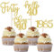 24 Stück 40 Geburtstag Cupcake Toppers Glitter Forty seit 1985 Prost auf 40 Cupcake Picks Hallo 40 Jahre Geburtstagskuchen Dekorationen für glückliche 40 Geburtstag Jubiläum Party Gold