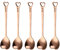 Set di 10 cucchiai da dessert a forma di cuore in acciaio inox per casa, ristorante, bar e bar, design elegante, uso multifunzionale e di qualità durevole oro rosa