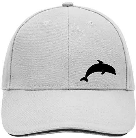 Huuraa Baseball Cap Delfin Silhouette Geschenk Dark Grey/White Delfin Geschenkidee