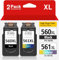 Inkwood 560 561 Patronen, PG 560 XL Schwarz und CL 561 XL Kompatibel für Canon Druckerpatronen 560 561, für Canon Pixma TS5350, TS5351, TS5352, TS 5350, TS 5351, TS 5352, TS7450, TS7451