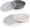 Twistshake 2x Assiette | Assiette pour Bébé avec Couvercle Hermétique | Assiette de Sevrage pour Bébé sans BPA | Assiette de Formation Alimentaire | Plaque D'apprentissage pour Enfants | Gris Blanc
