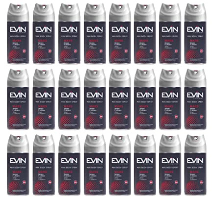 EVIN HOMME | 24 Deodorants für Herren, Spray, Duft Ingwer und Labdan, 24 Stunden, 150 ml