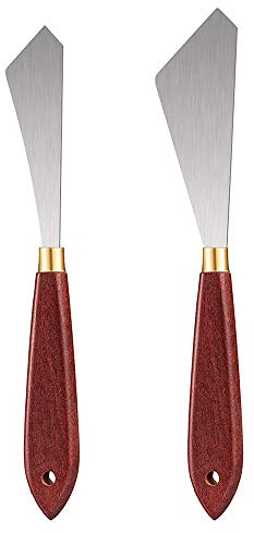 ISTOVO 2 StüCk Maler Schaber Messer Rostfreier Malerei Mischen Schaber Palette Maler Messer zum Malen Kunst Werkzeug