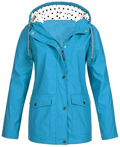 tsaChick Regenhut Damen Wasserdicht Regenjacke Damen Gutschein wasserdichte Softshelljacke Outdoorjacke Atmungsaktive Packbare üBergangsjacke Leichte Jacke Mit Kapuze FüR FrüHlings Herbst Zum