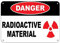 Warnschild Gefahr radioaktives Material Gefahrenzeichen Gefahrenetiketten Straßenschild Geschäftsschild 15,2 x 20,3 cm Aluminium Metall Blechschild