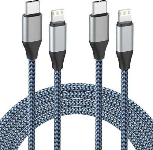 Sundix 2M/6FT 2Pack USB C Lightning Cable MFi Certified iPhone Charger Lead Compatible with iPhone 14/13/12/11/XS/XR/X/8/8 Plus/7/6, iPad/Air/mini