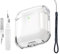 Teyomi Transparent Hülle Kompatibel mit AirPods 2. Generation mit Reinigungsset, Schutzhülle kompatibel mit Apple Airpods 2 mit Handschlaufe, für Airpods 1 2 Case (Clear)