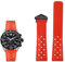 KAPPDE 22 mm atmungsaktives Silikon-Uhrenarmband für TAG heuer F1 CAZ201 WAZ2113 CAZ1010 Serie, weiches Gummi, Faltschließe, 22 mm, Achat