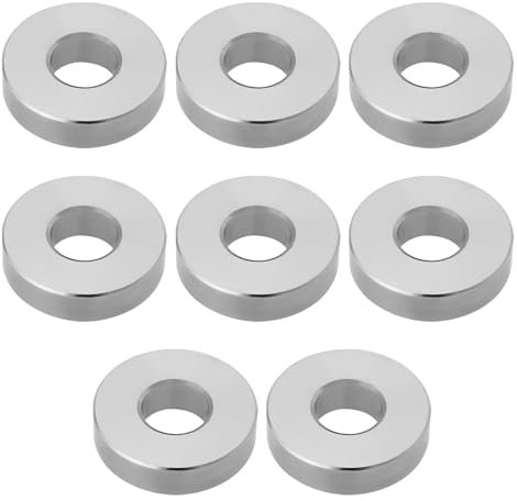 OTOTEC 8 manicotti distanziali in acciaio inox 304, M8, non filettati, IDxOD, 8,2 x 20 mm, altezza 5 mm, per dispositivi meccanici in metallo