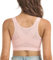 DotVol Comfort Front Closure Full Coverage Back Support Non Padded Wirefree Everyday Bra for Women(Pink,42DD)
