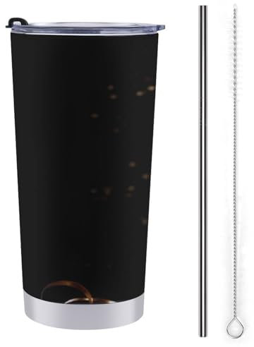 LXTDPBK Stainless Steel Tumbler Vacuum Insulated Tumbler with Lid Champagne Glass Insulated Coffee Mug for Travel Double Wall Insulated Cup Water Bottle for Iced Tea Coffee